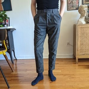 H&M pants size eu44 / us 30r gray checkered
